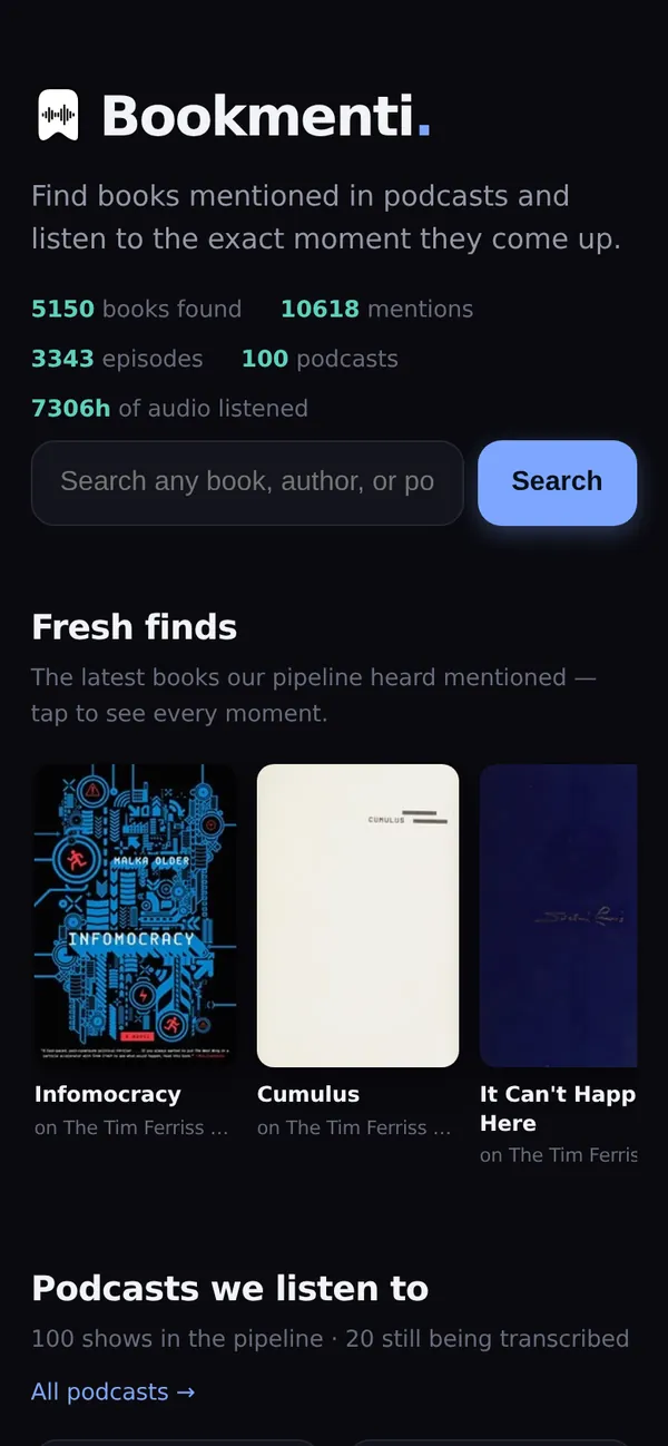 Bookmenti on a phone