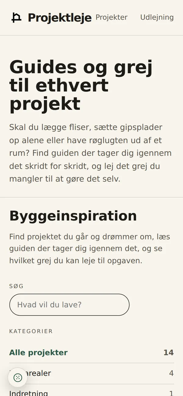 Projektleje on a phone